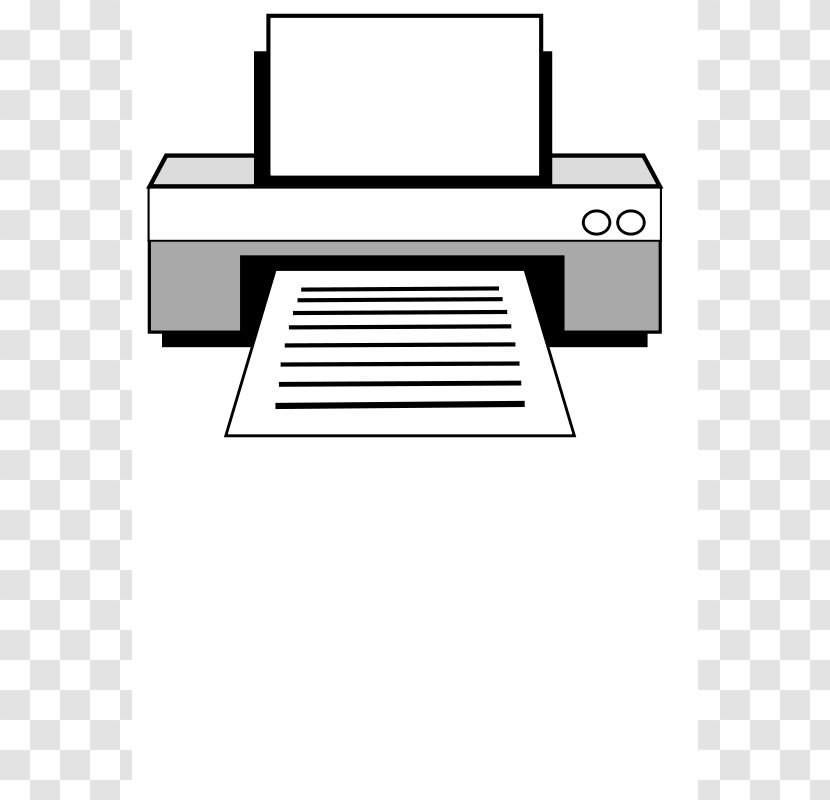 Printer Canon Free Content Clip Art - Black And White - Printers Cliparts Transparent PNG