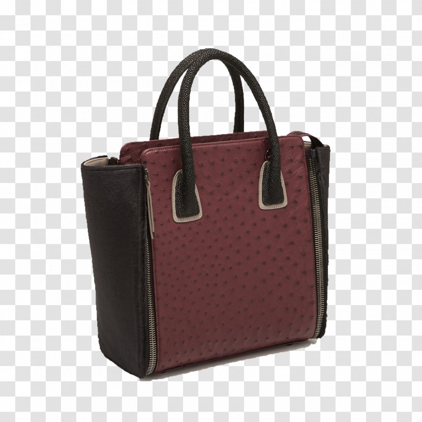 Handbag Tote Bag Leather Satchel - Brand - Zipper Pouch Transparent PNG