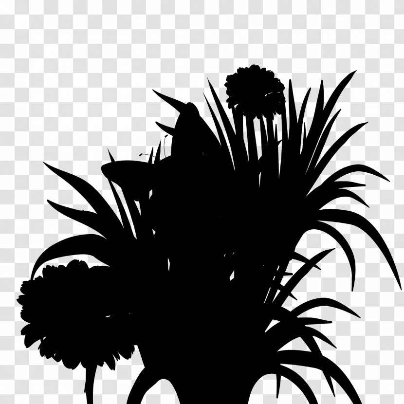 Palm Trees Black & White - M Desktop Wallpaper Font Silhouette Transparent PNG