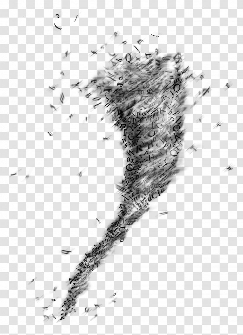 Tornado Clip Art - Black And White Transparent PNG