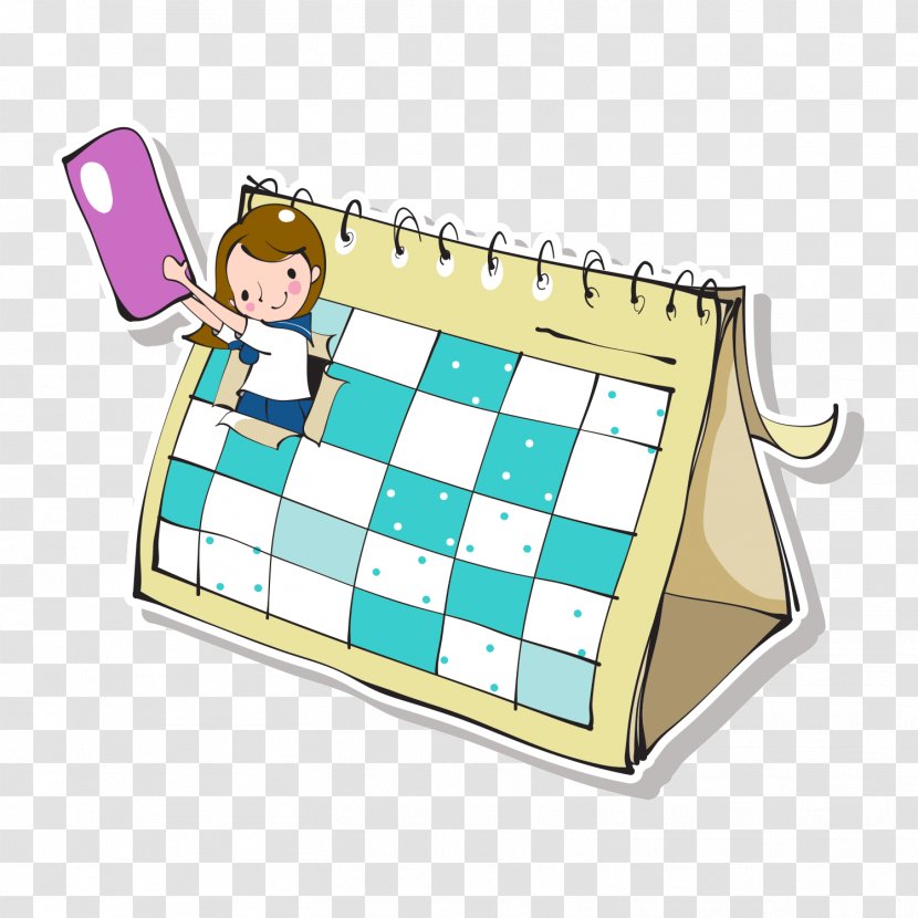 Child Creativity - Time - Desk Calendar Material Transparent PNG
