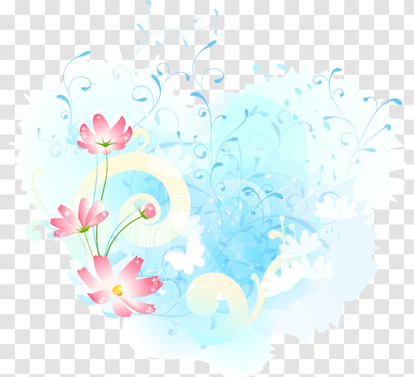 Natural Background Korean - Pink - Flower Transparent PNG