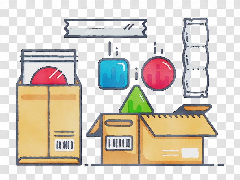 Third-party Logistics Cross-docking Distribution Center Order Fulfillment Warehouse - Watercolor - Diagram 3pl Transparent PNG