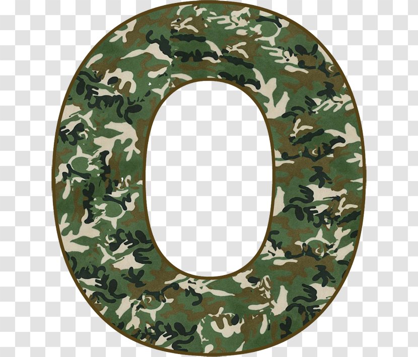 Military Camouflage Alphabet Letter - O Transparent PNG