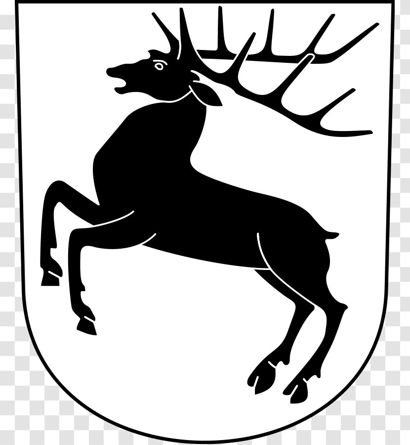 Red Deer Reindeer Moose White-tailed - Tail - Coat Of Arms Clipart Transparent PNG