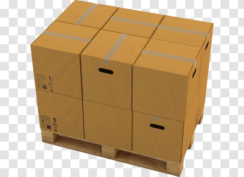 Box Paper Pallet Corrugated Fiberboard Packaging And Labeling - Cardboard Transparent PNG
