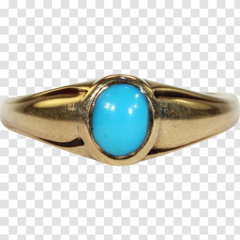 Turquoise Ring Solitaire Ruby Gold - Rings Transparent PNG