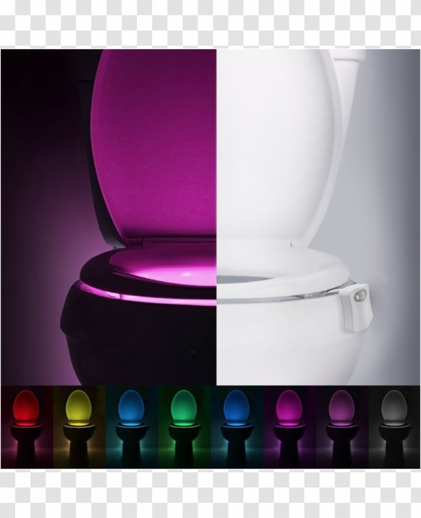 Nightlight Toilet Bathroom Light Fixture - Purple Transparent PNG
