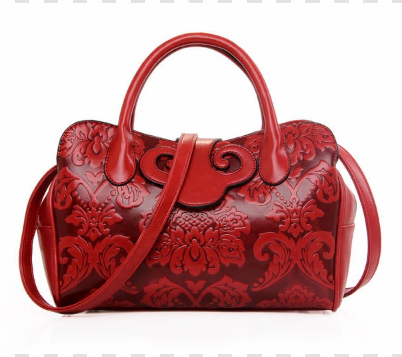 Handbag Messenger Bags Tote Bag Leather - Red Transparent PNG