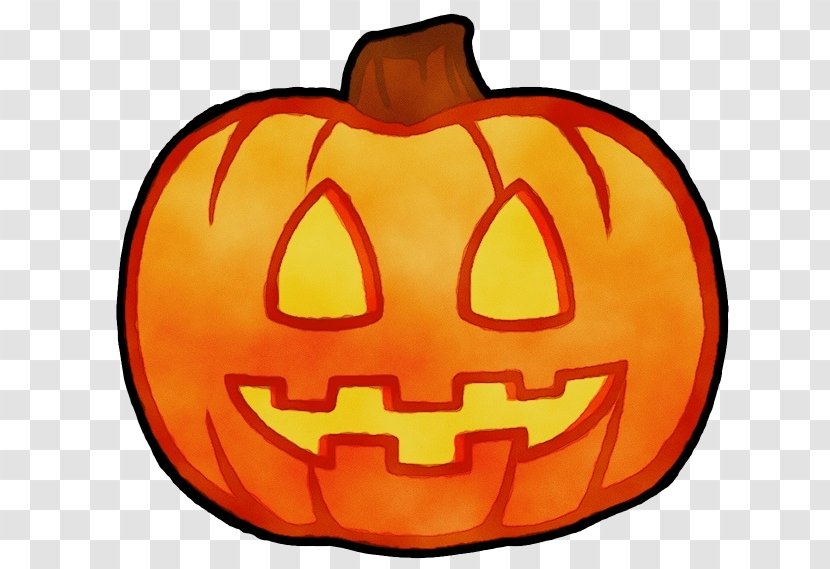 Cartoon Halloween Pumpkin - Watercolor - Vegetable Mouth Transparent PNG