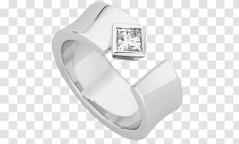 Wedding Ring Silver Body Jewellery - Diamond Transparent PNG