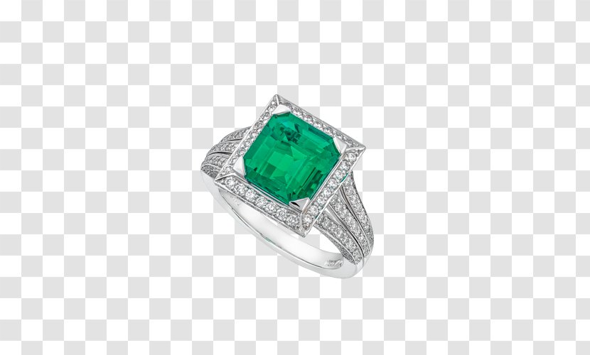 Emerald Diamond - Silver Transparent PNG