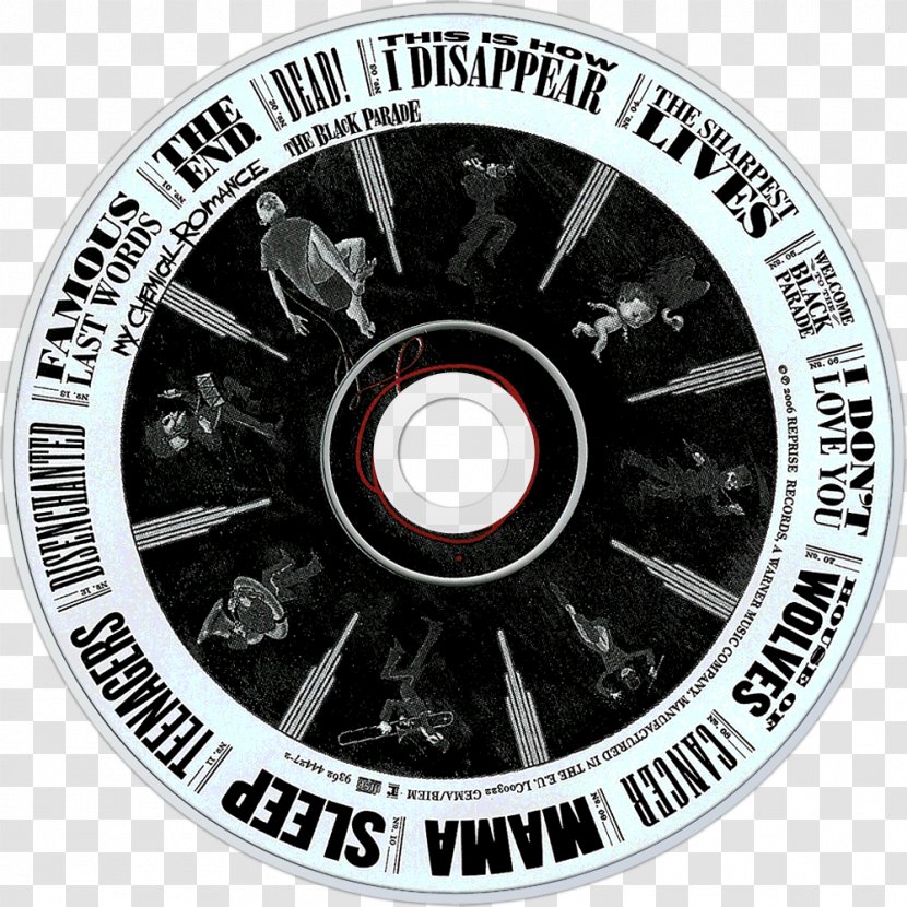 The Black Parade My Chemical Romance Compact Disc T-shirt Alloy Wheel - Frame - Mcr Transparent PNG