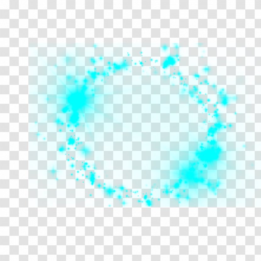 Turquoise Circle Pattern - Blue - Light Effect Transparent PNG