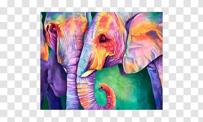 Watercolor Painting Art Elephantidae Acrylic Paint Transparent PNG