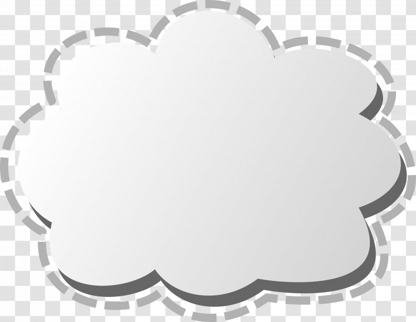 Cloud Computing Clip Art - Black And White - Frame Transparent PNG