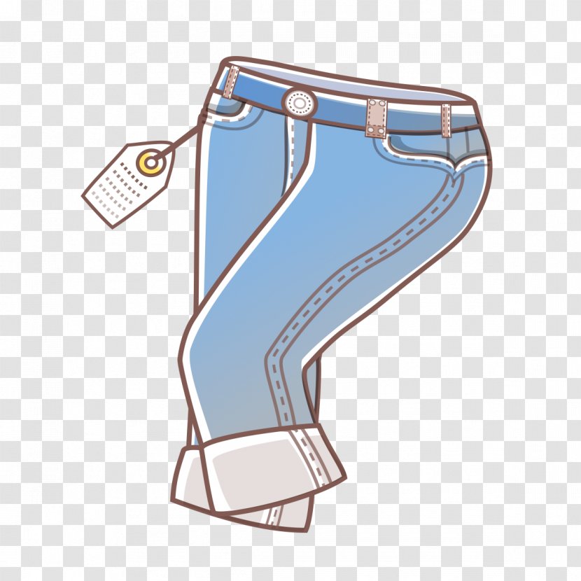 Trousers Jeans Clip Art - White - Hand-drawn Graphics Pant Transparent PNG