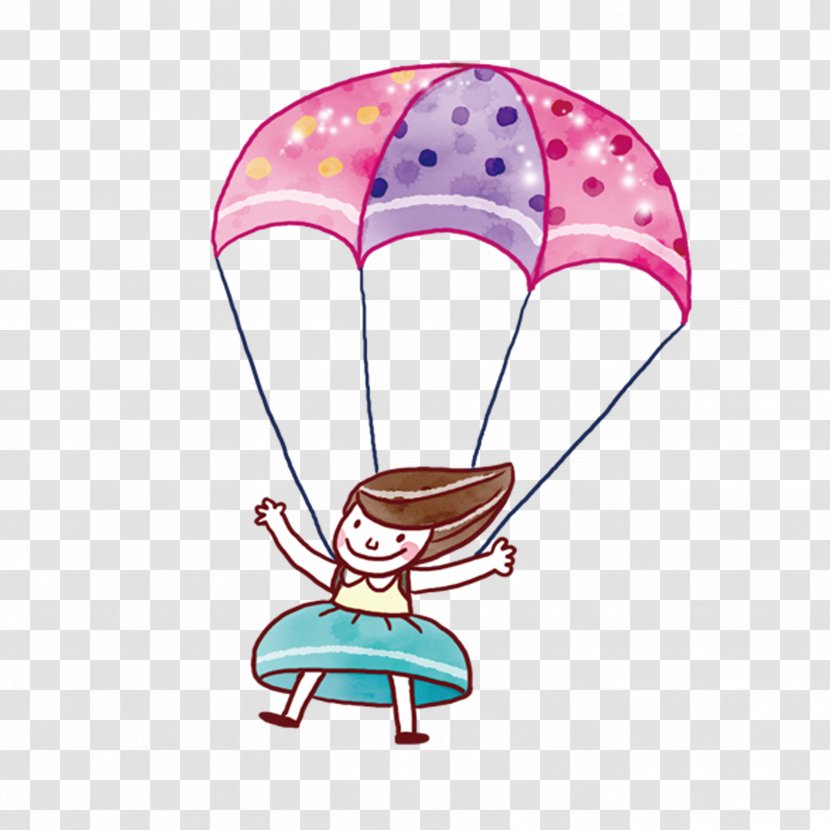 Parachute Parachuting Illustration - Hot Air Balloon - Color People Transparent PNG