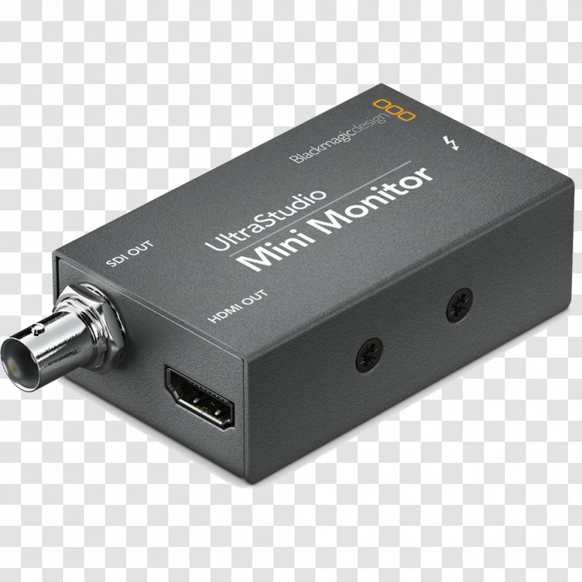 Blackmagic UltraStudio Mini Computer Monitors Design Serial Digital Interface HDMI - Electronic Device - Thunderbolt Transparent PNG