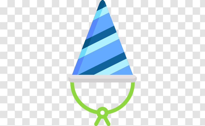 Electric Blue Teal Turquoise - Microsoft Azure - Birthday Hat Transparent PNG