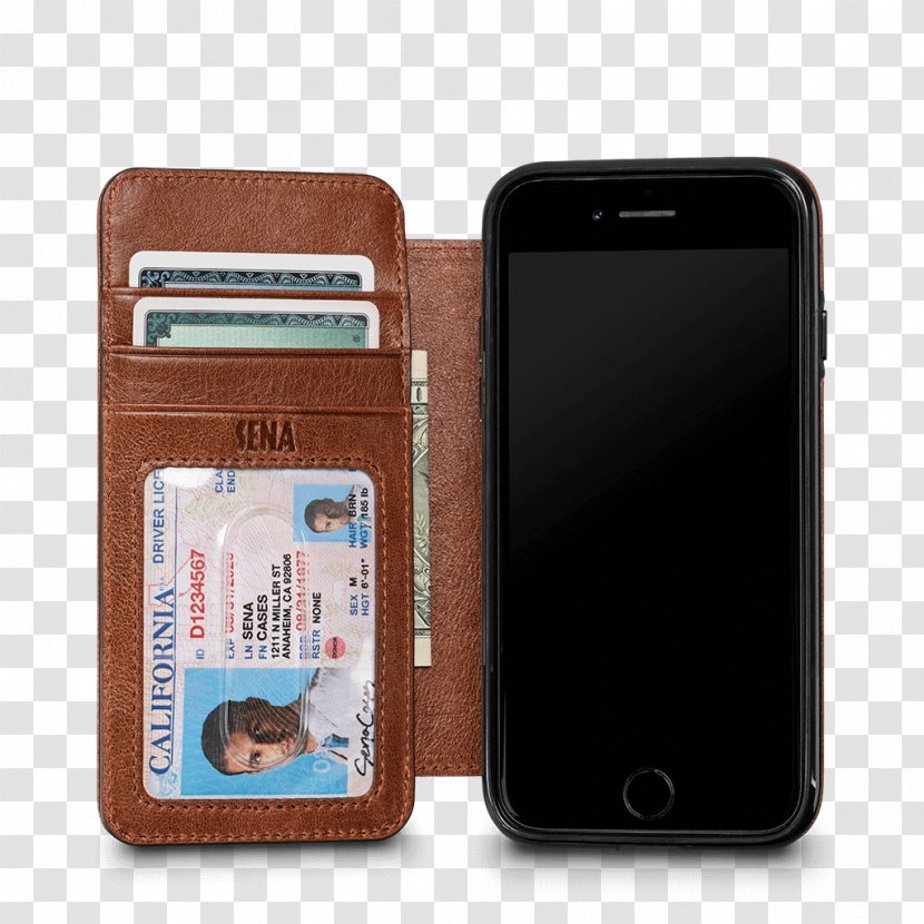 Smartphone IPhone 8 7 Wallet SMH10 - Leather Book Transparent PNG