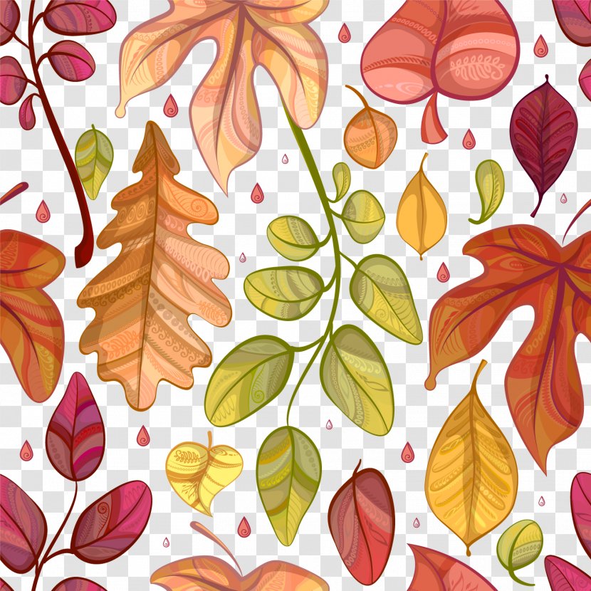Leaf Autumn Illustration - Floristry - Hand-painted Decorative Leaves Transparent PNG