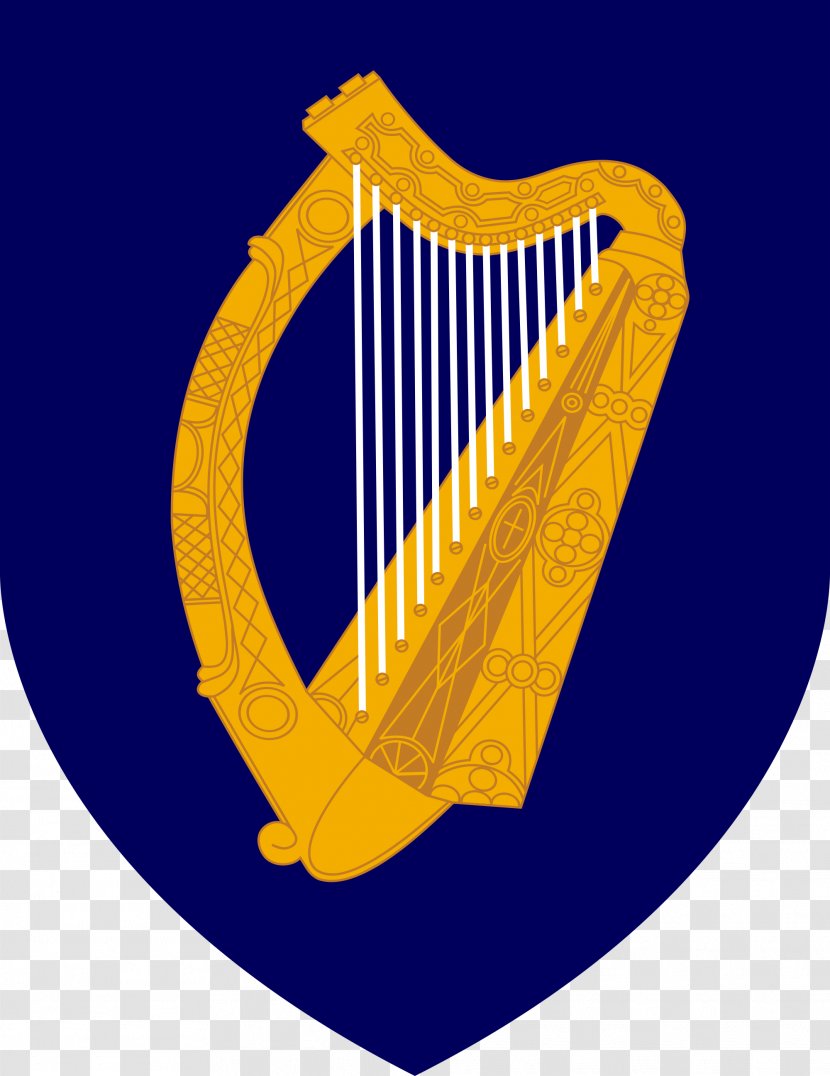 Coat Of Arms Ireland National Symbol - Irish Heraldry - Harp Transparent PNG