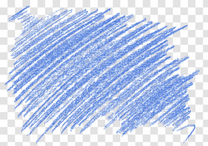 Colored Pencil Drawing Doodle - Electric Blue - Scratches Transparent PNG