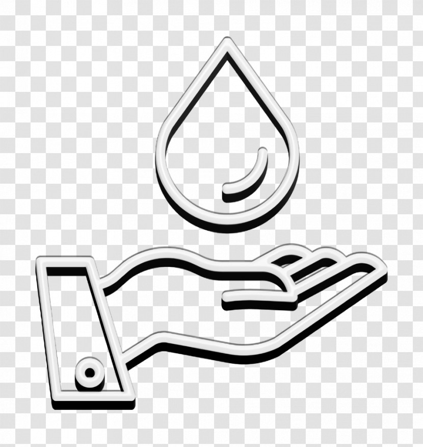 Hand Icon Water Icon Save Water Icon Transparent PNG