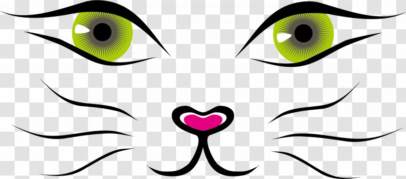 Cat Face Kitten Clip Art - Flower - Vector Eyes Transparent PNG