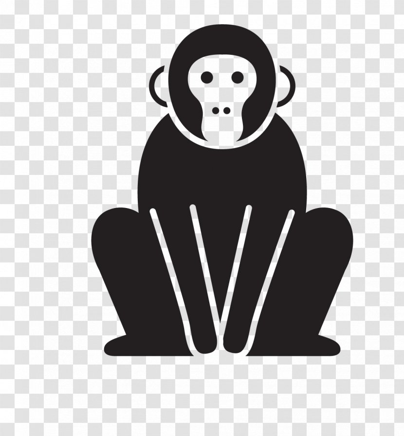 Silhouette Monkey Image Vector Graphics Gorilla - Macaco Transparent PNG