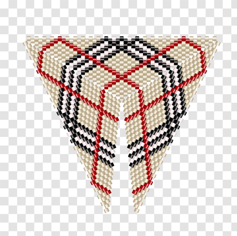 Beadwork Burberry Tartan Pattern - Square Stitch - Triangle Transparent PNG