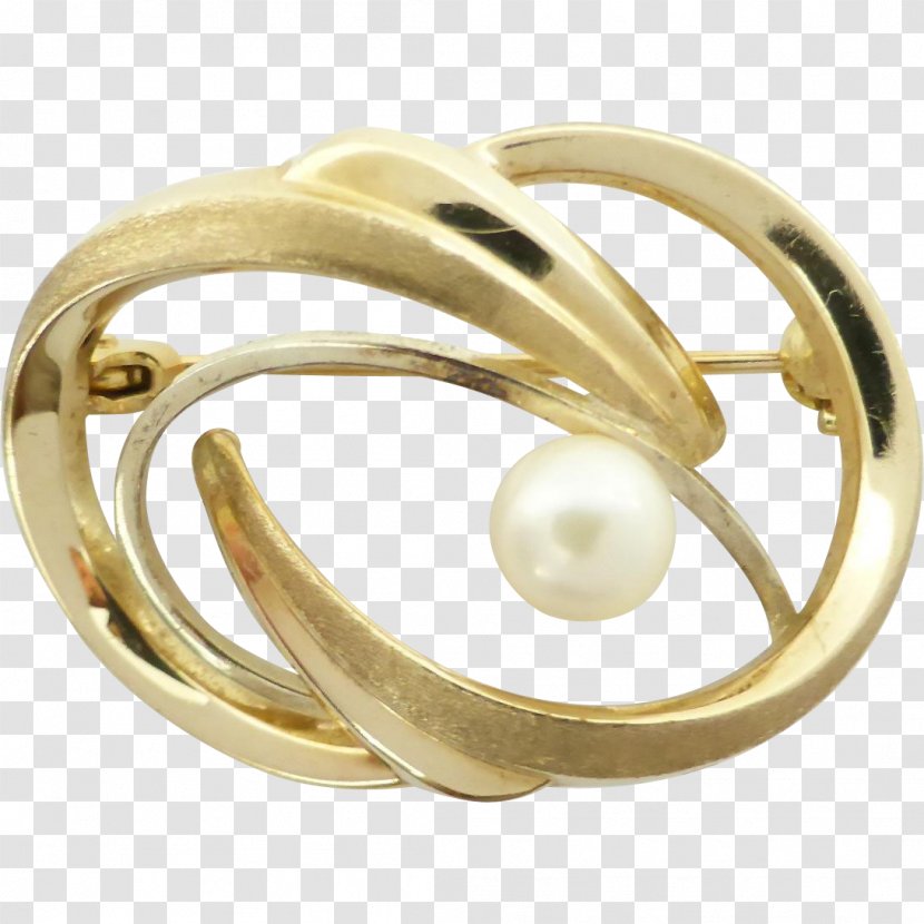 Akoya Pearl Oyster Brooch Gold Silver - Pin Transparent PNG