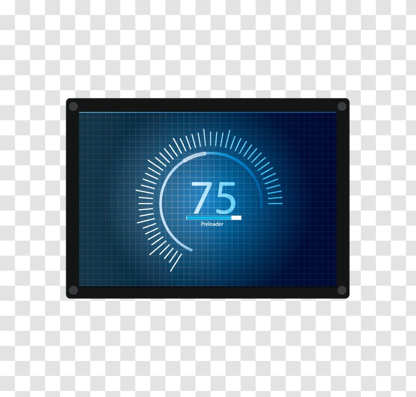 Download Icon - Blue - Vector Tablet Transparent PNG