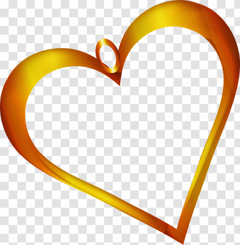 Gold Heart Valentines Day Transparent PNG