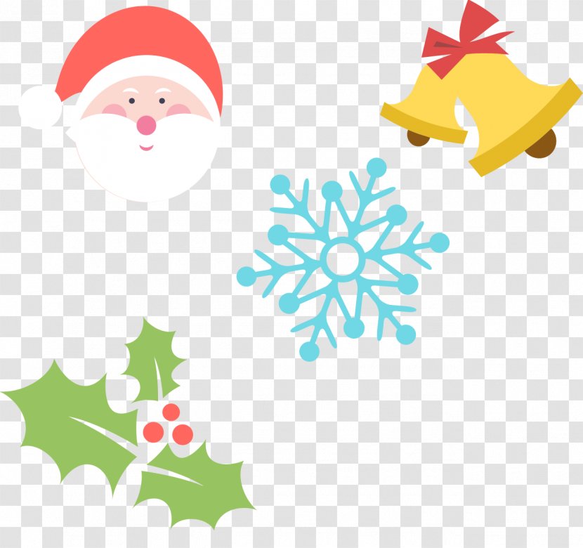 Santa Claus Christmas Tree Icon - Point - Hand-painted Cartoon Element Snowflakes Transparent PNG