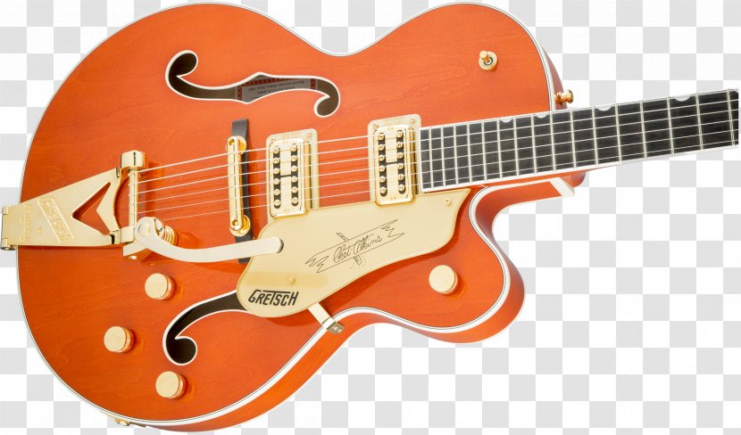 Gretsch 6120 Bigsby Vibrato Tailpiece Guitars G6122T-62 Chet Atkins Country Gentleman - Guitar Transparent PNG