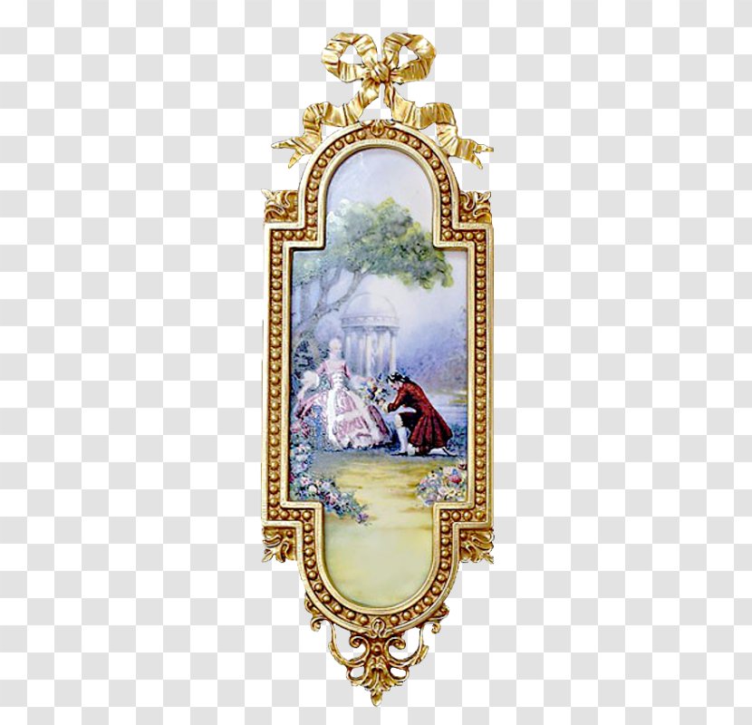 01504 Picture Frames Brass Antique Oval Transparent PNG