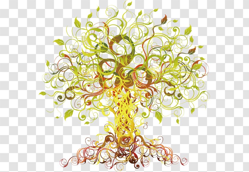 Technology Autumn Illustration - Flora - Creative Colorful Tree Image Transparent PNG