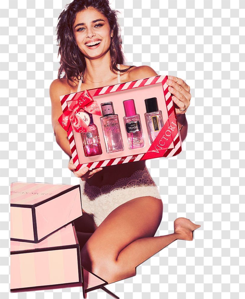 Taylor Hill Victoria's Secret Model Image Pink - Watercolor Transparent PNG