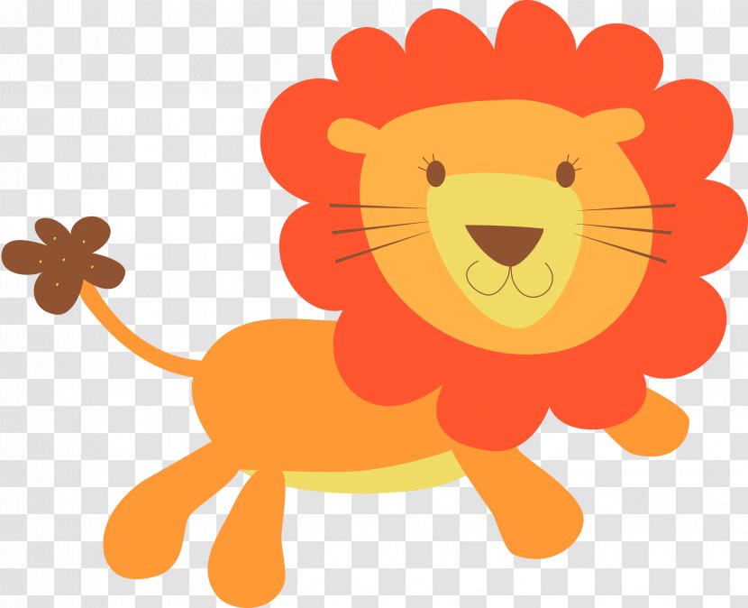 Lion Logo - Orange - Smile Sticker Transparent PNG