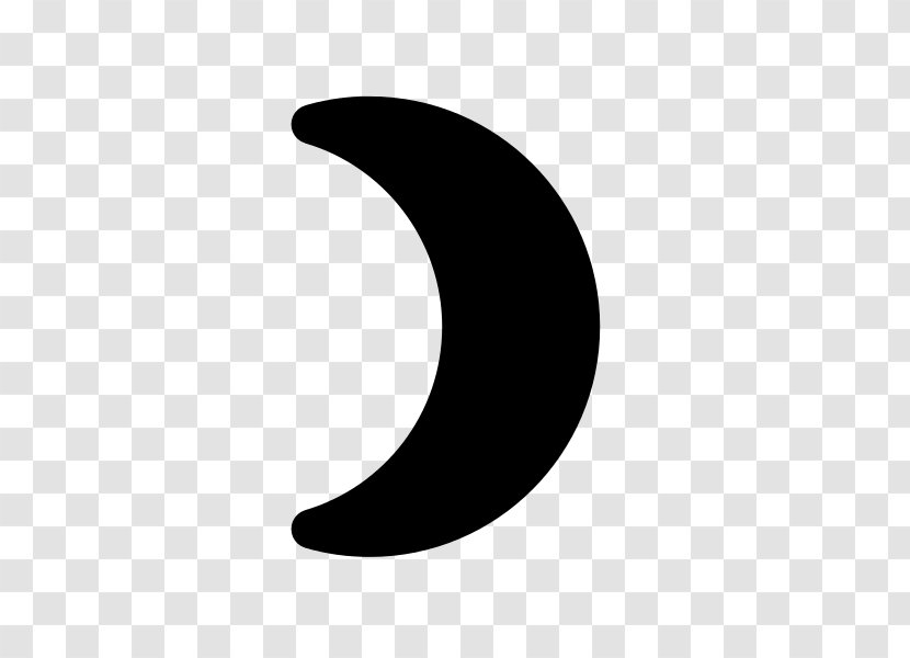 Crescent Symbol Logo Circle - Black And White Transparent PNG