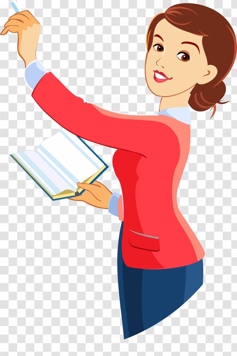 Laborer Teacher Photography Illustration - Flower - A Woman With Book Transparent PNG