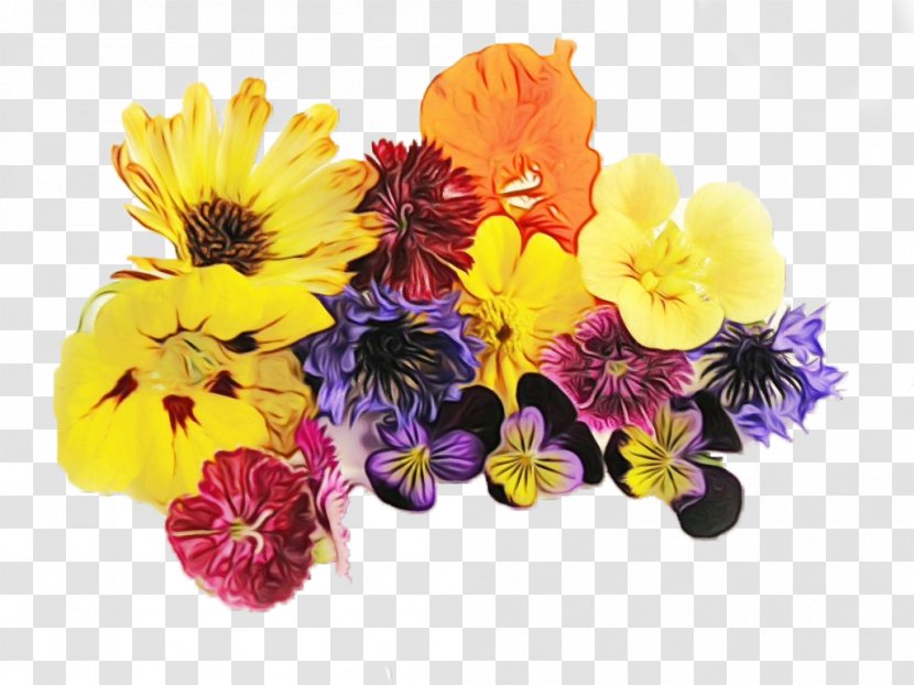 Pansy Cut Flowers Floral Design Flower Bouquet - Artificial - Plant Transparent PNG