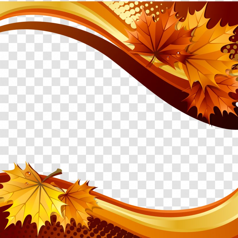 Autumn Royalty-free Illustration - Stock Photography - Vector Leaves And Curves Transparent PNG