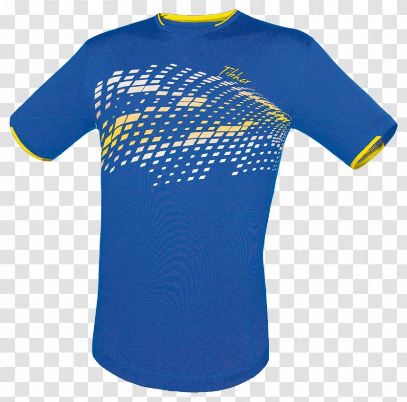 T-shirt Tibhar Ping Pong Blue Sports Fan Jersey - Polo Shirt Transparent PNG