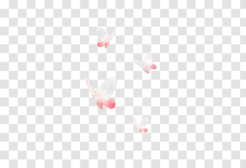 Butterfly White Pink Icon Transparent PNG