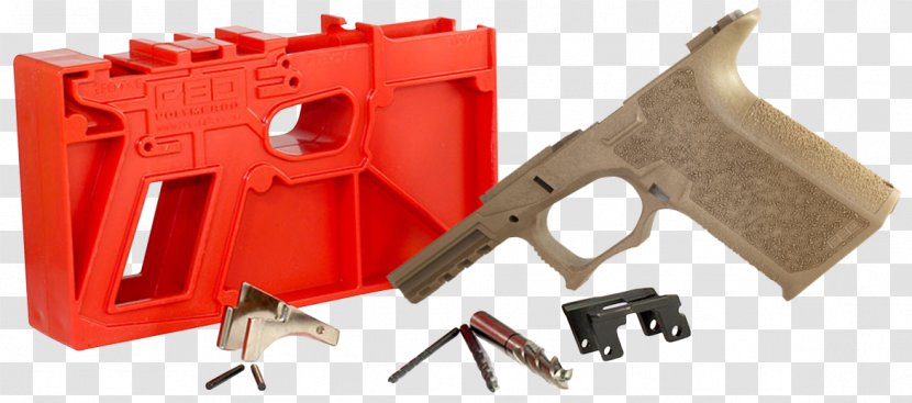 Polymer80 Pf940cv1 80% Frame Textured For Glock 19/23/32 Handgun Pistol - Receiver - 1911 Thumb Guard Transparent PNG