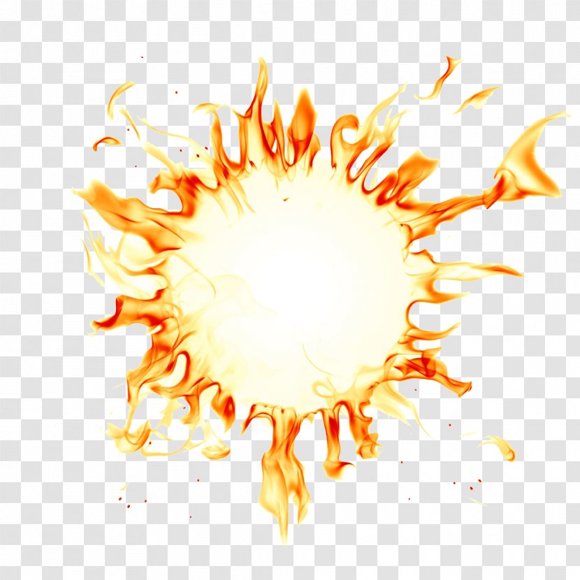 Fire Flame Circle Corona - Orange Transparent PNG