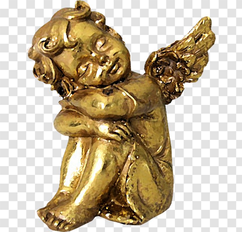 Bronze Angel Figurine Clip Art Transparent PNG